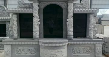 广安 芝麻灰高档墓碑，土墓，可定制