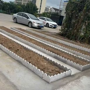 广安 花边石、花围石、花园石安装效果
