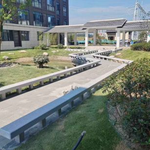 广安 芝麻灰小区坐凳&栏杆安装效果