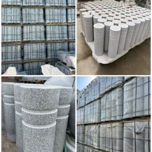 广安 芝麻白花岗岩挡车柱、隔离柱多少钱