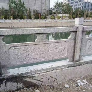 广安 芙蓉白大花桥梁、河道，石材栏杆、围栏、护栏