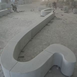 广安 花岗岩整石坐凳拼装