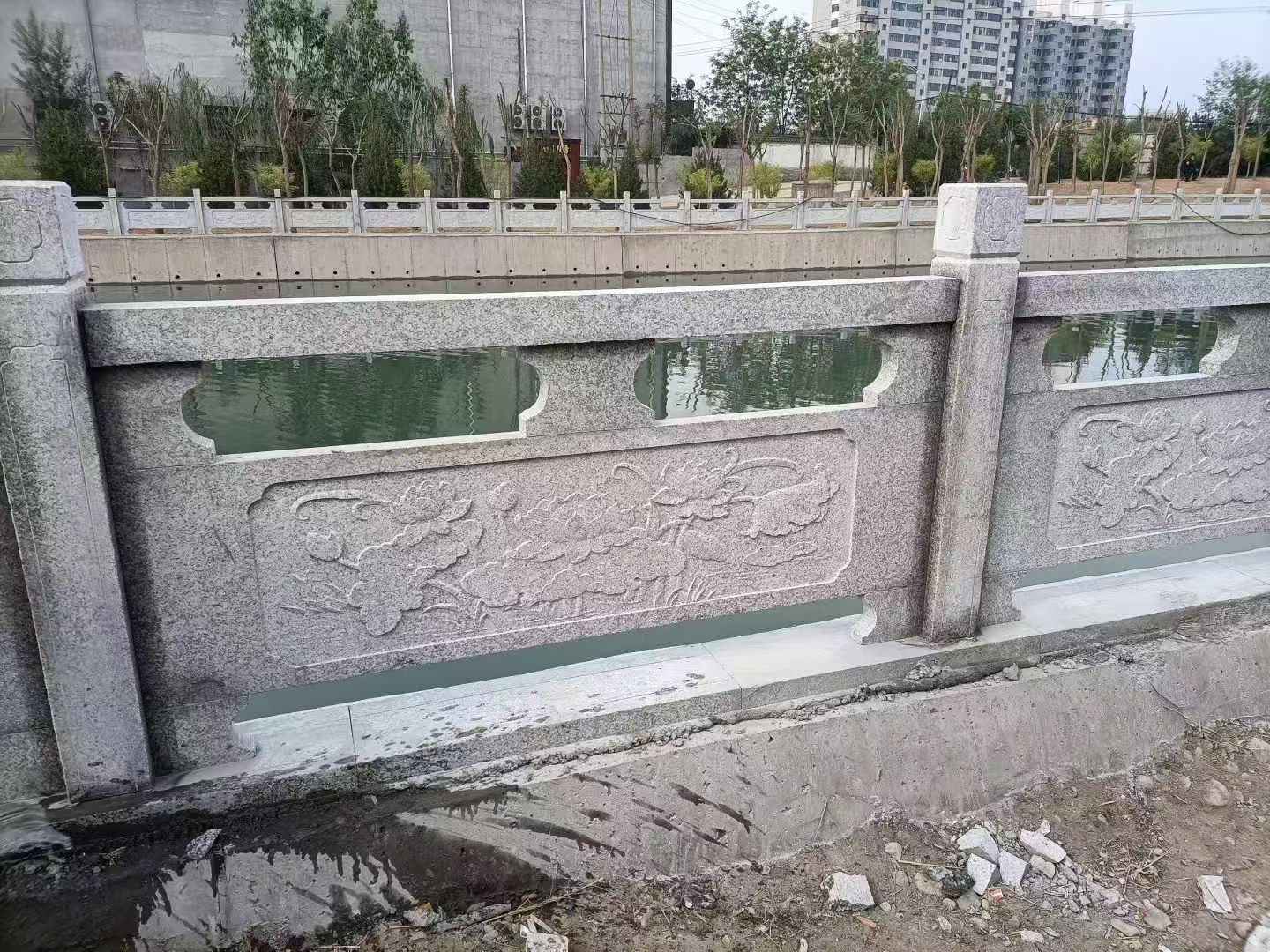 广安 芙蓉白大花桥梁、河道,石材栏杆、围栏、护栏