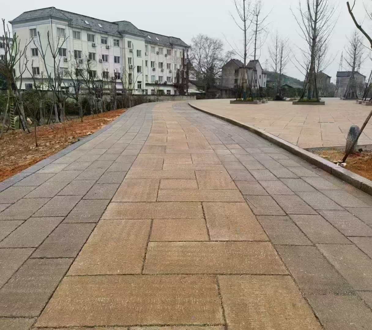 广安仿古石铺装效果