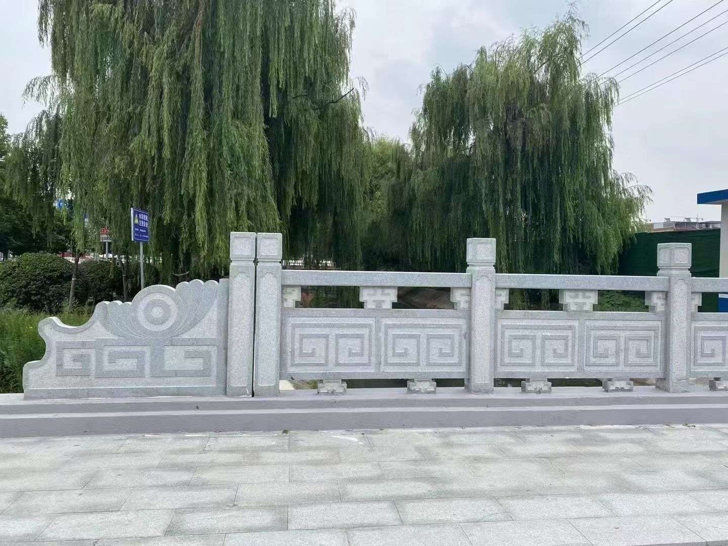 广安 芝麻灰桥栏杆、河道栏杆安装效果