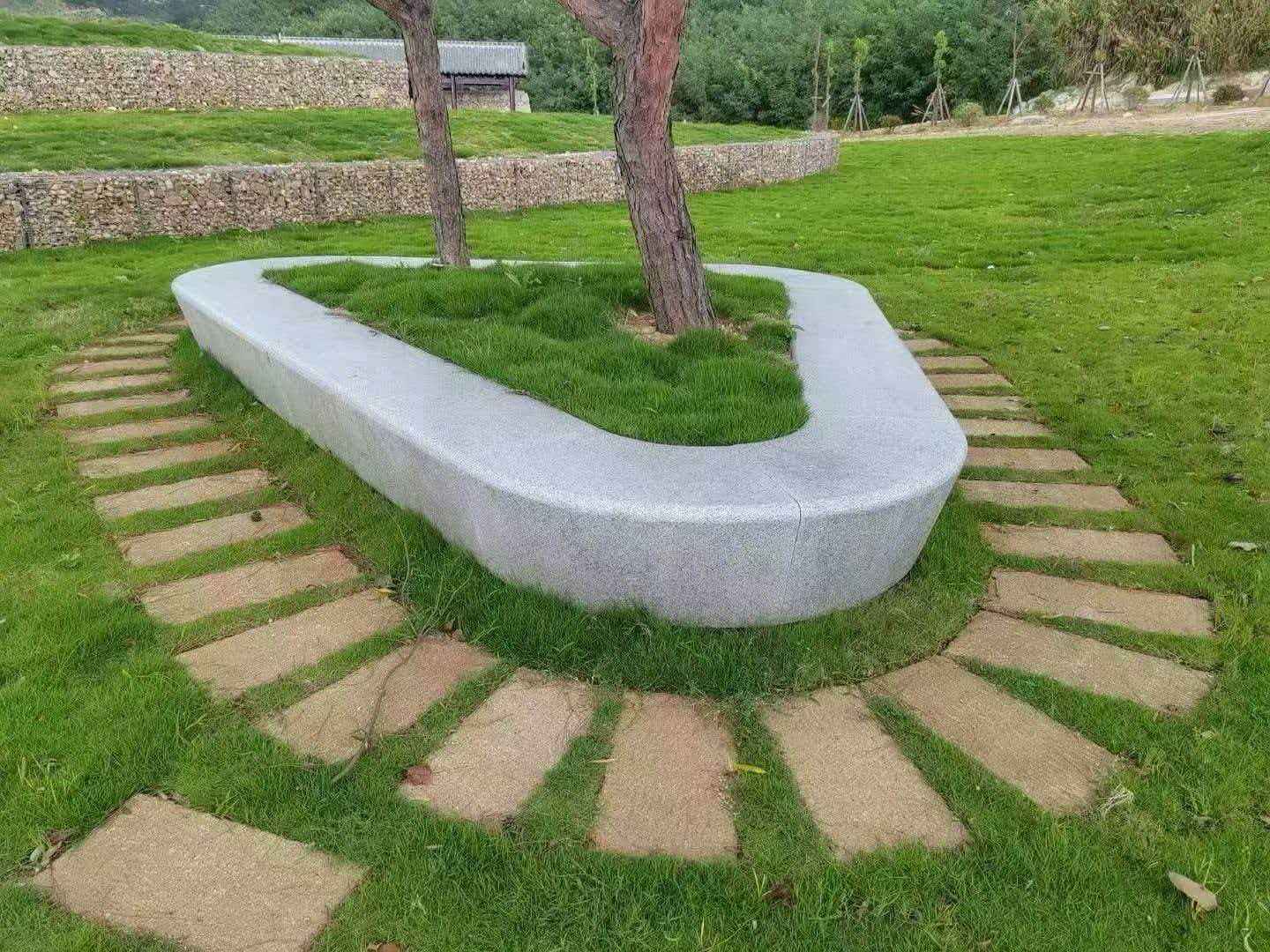 广安 芝麻白光面整石坐凳