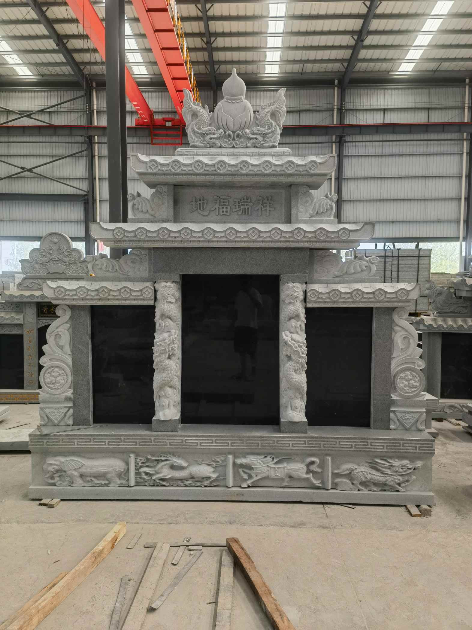 广安 芝麻灰高档墓碑、土墓，一套也支持定做