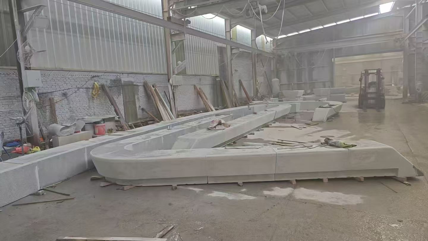 广安 花岗岩整石坐凳拼装