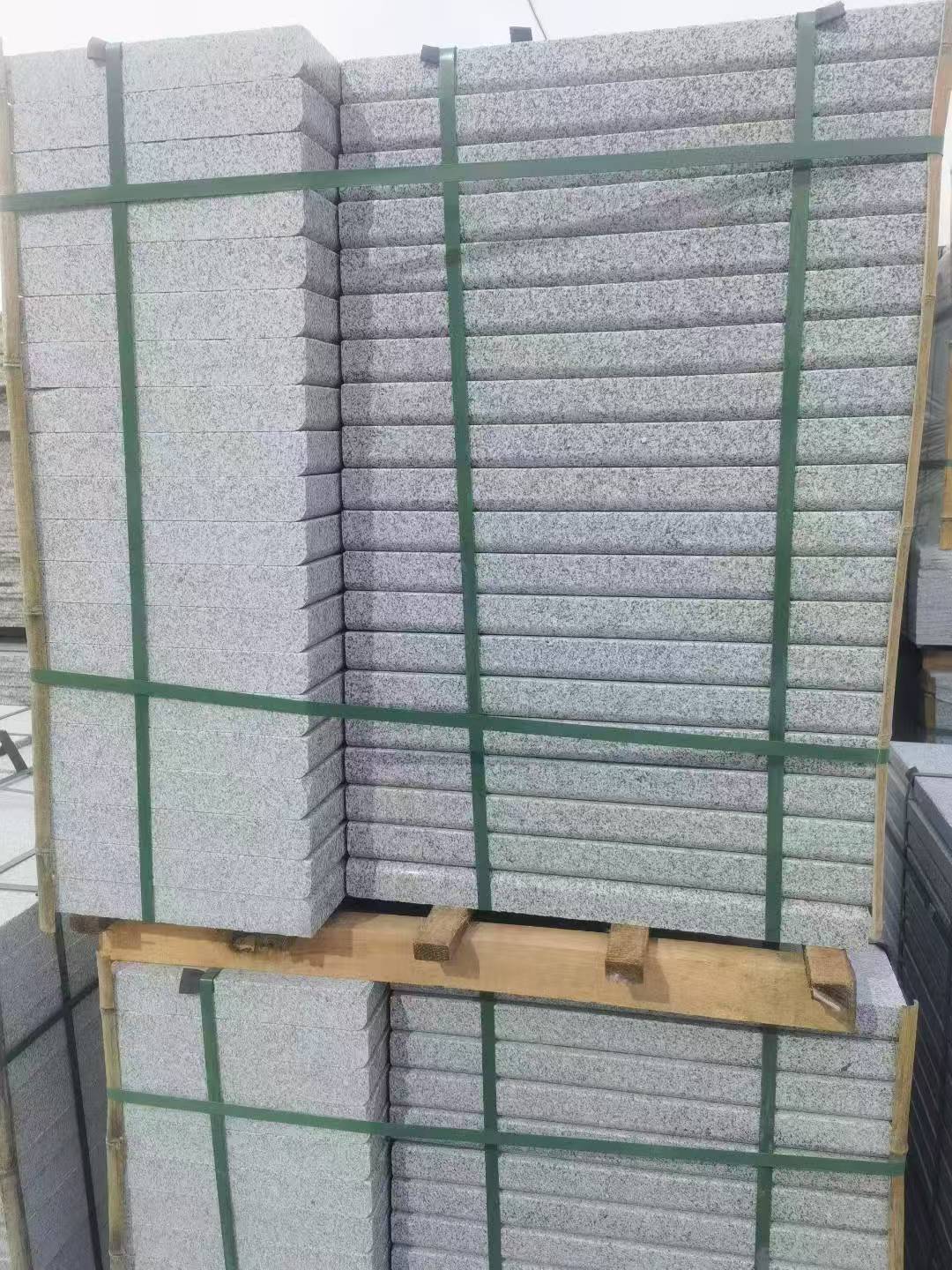 广安 5公分芝麻白，倒斜角，室外楼梯踏步